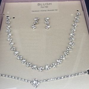 Blush For Her Necklace, Earrings & Bracelet Set